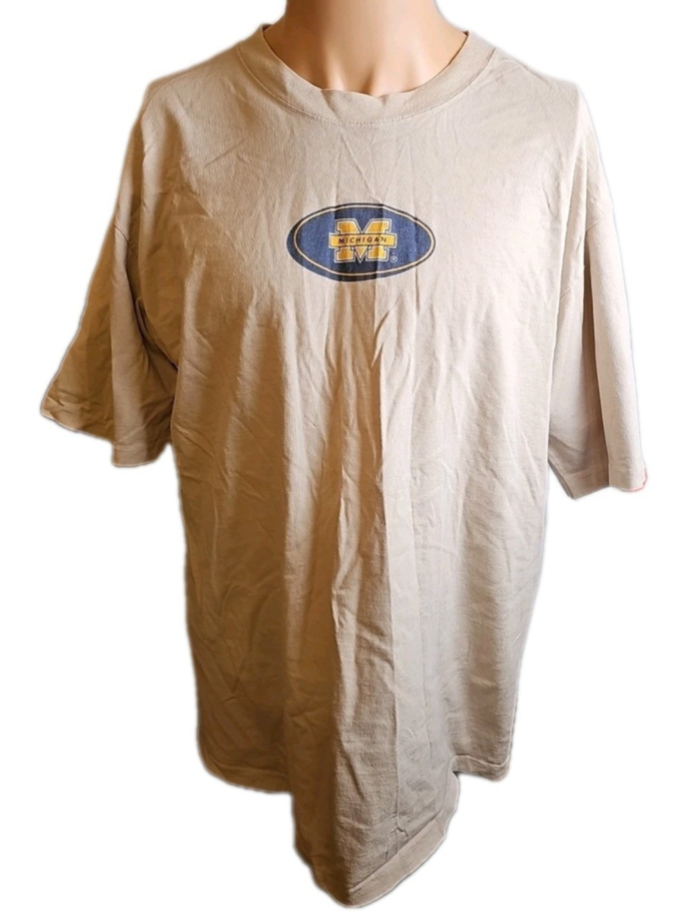 Vintage Michigan Wolverines Bulletin Athletics Size Large Single Stich 2 Sided